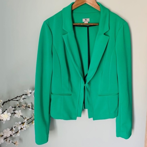 Worthington Jackets & Blazers - Worthington Green Stretch Long Sleeve Blazer